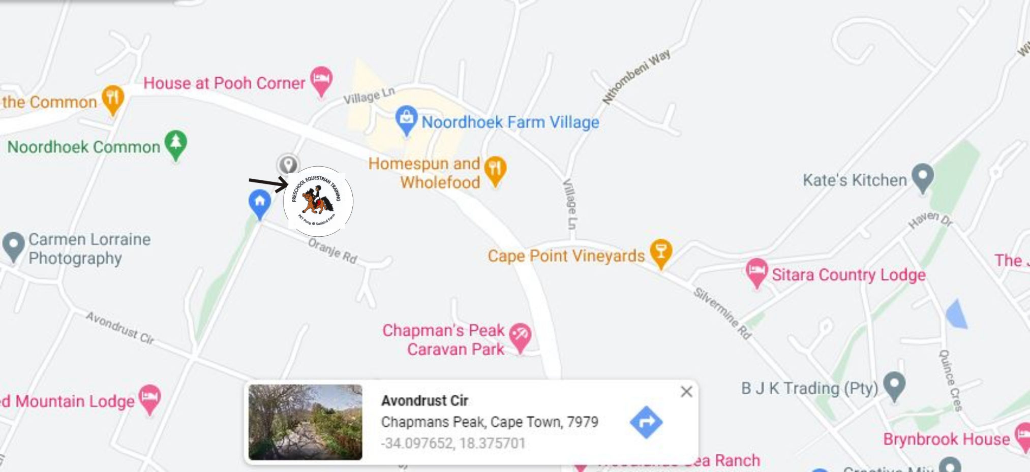 Sunbird Farm Location, Noordhoek
